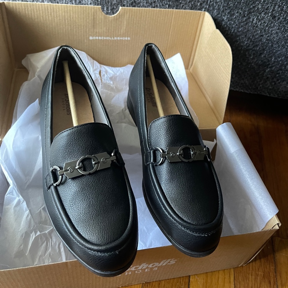 DR SCHOLL'S Rate Adorn Women's Slip On Loafer Black size 9M NEW w/Box MSRP $100